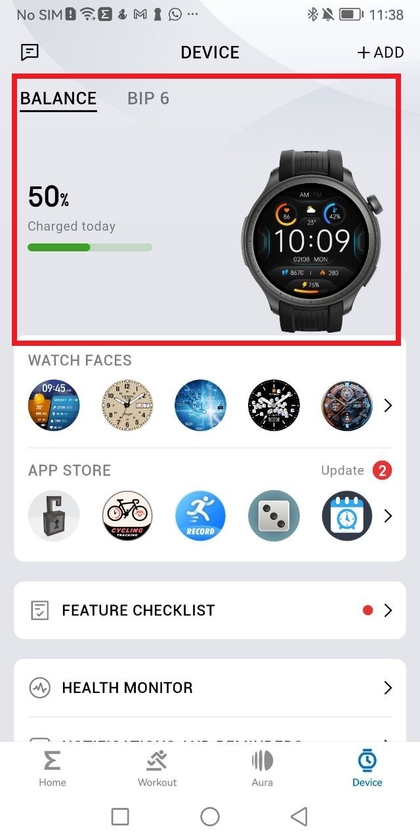 Completar el proceso de configuraci&oacute;n de Amazfit Balance