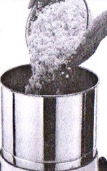 Alimentar el arroz o el dal por porciones