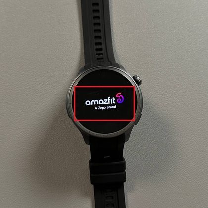 Logotipo de Amazfit al reiniciar