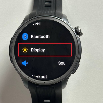 Men&uacute; de ajustes en el Amazfit Balance