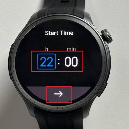 Configurar la hora de inicio del DND en Amazfit Balance