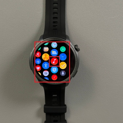 Aplicaci&oacute;n de m&uacute;sica en Amazfit Balance