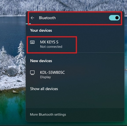 Emparejando el Logitech MX Keys S a trav&eacute;s de Bluetooth