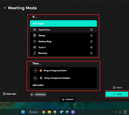 Creando Acciones Inteligentes (Smart Actions) personalizadas en la app Logi Options+