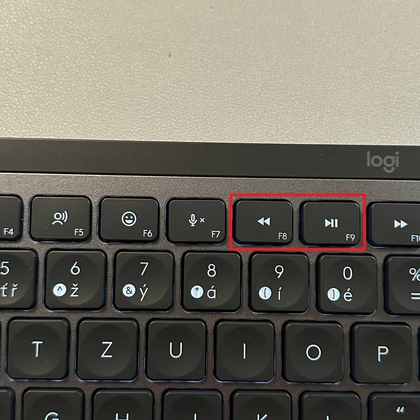 Teclas de reproducci&oacute;n en MX Keys S