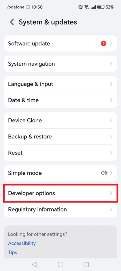 Acceder a las opciones de desarrollador en HONOR 400 Lite