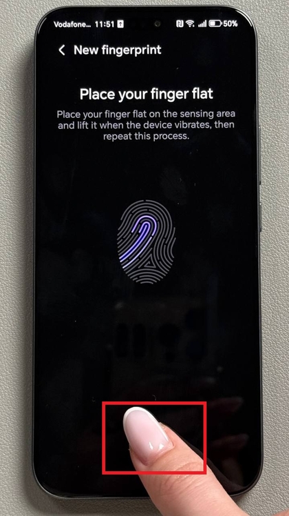A&ntilde;adir huella dactilar al HONOR 400 Lite