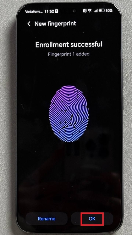 Configuraci&oacute;n de la huella dactilar completa en el HONOR 400 Lite