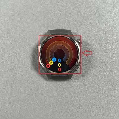 Desliza el dedo hacia la izquierda para ver los anillos de actividad en el Huawei Watch GT 6 Pro