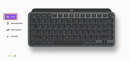 Personalizaci&oacute;n de teclas en Logitech Options