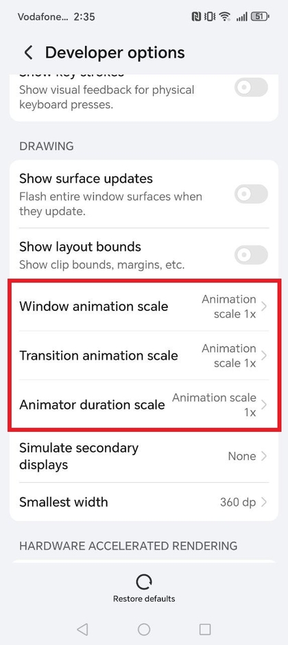 Ajustar la configuraci&oacute;n de la escala de animaci&oacute;n