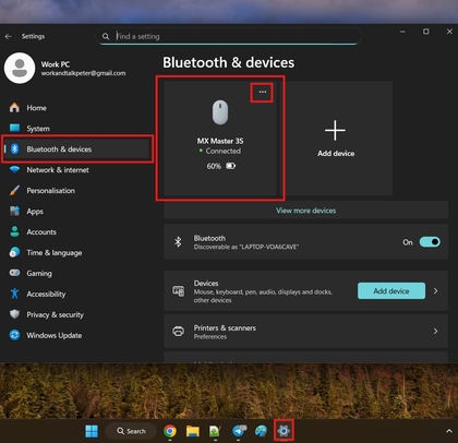 Configuraci&oacute;n de Bluetooth en Windows