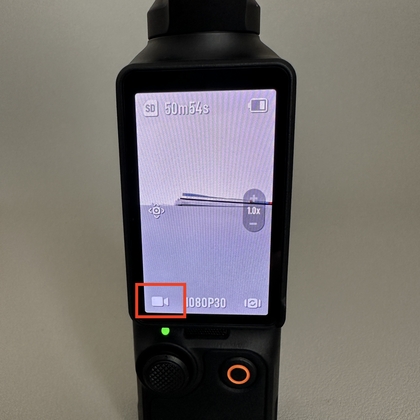 Seleccionando el modo foto en DJI Osmo Pocket 3