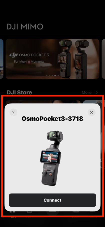 Emparejamiento de DJI Pocket 3 con un smartphone usando la aplicaci&oacute;n DJI Mimo