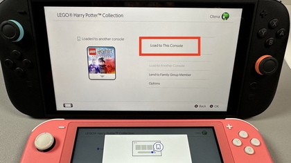 Jugando un juego compartido en Nintendo Switch