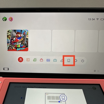 Jugando un juego compartido en Nintendo Switch