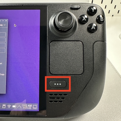 Bot&oacute;n para acceder a los ajustes r&aacute;pidos en Steam Deck