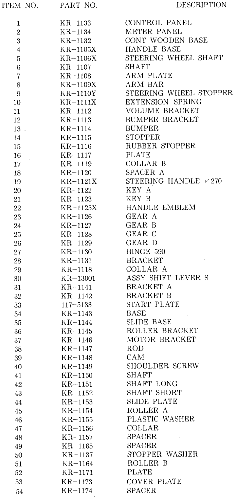 LISTA DE PIEZAS - Parte 10