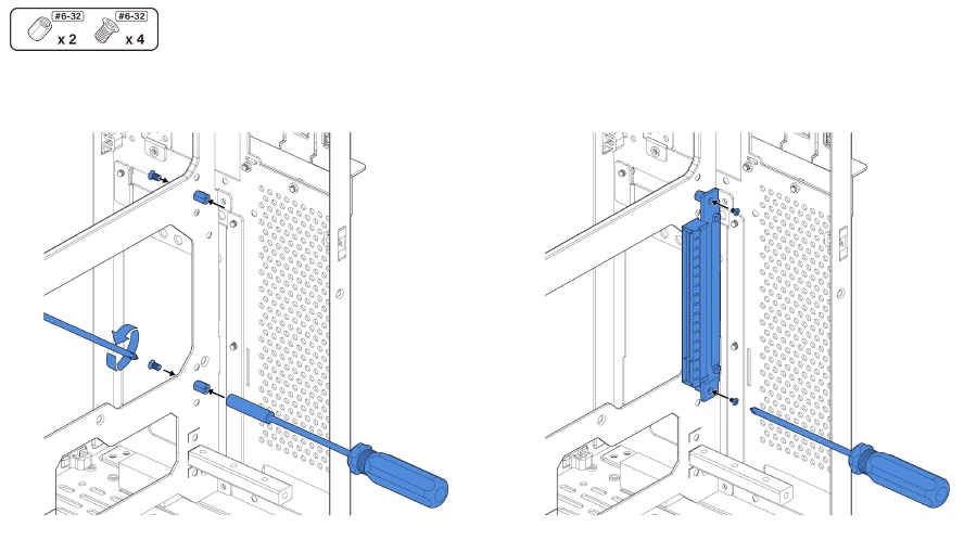 Instalar la tarjeta vertical PCIe