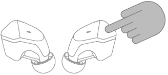Apagado de los auriculares - Paso 1
