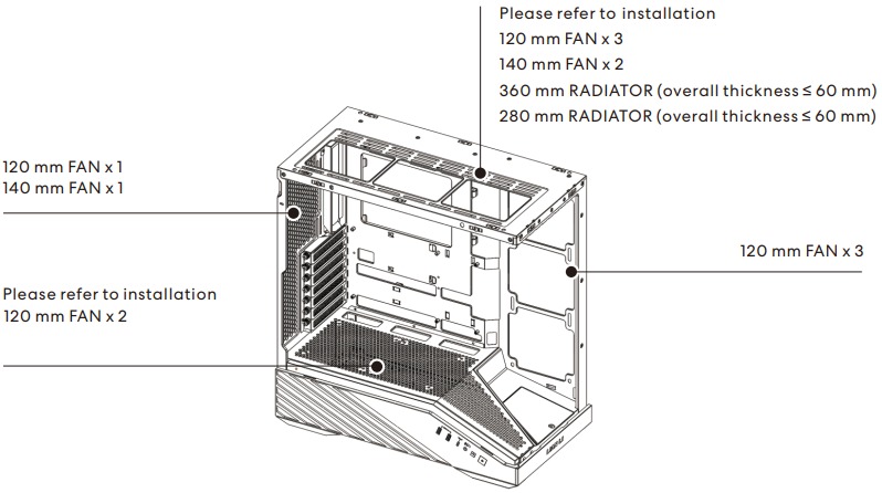 Radiador y soporte de refrigeraci&oacute;n