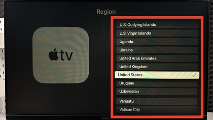 Lista de regiones en Apple TV