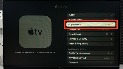 Opciones de apariencia en el Apple TV