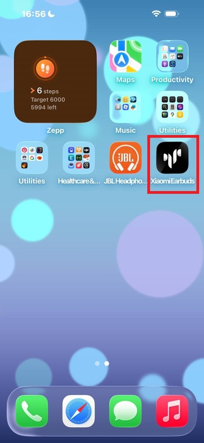 Abrir la aplicaci&oacute;n Xiaomi Earbuds
