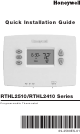 Honeywell RTHL2510 Serie Guía De Instalación Rápida