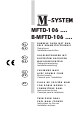 M-system MFTD-106 Serie Instrucciones De Uso
