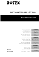 Rotex RKRTR Manual De Instalación