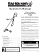 MTD Yard Machines Y780 Manual Del Operador