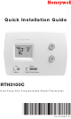 Honeywell RTH3100C Serie Guía De Instalación Rápida