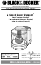 BLACK&DECKER 2-Speed Super Chopper SC400 Manual De Instrucciones
