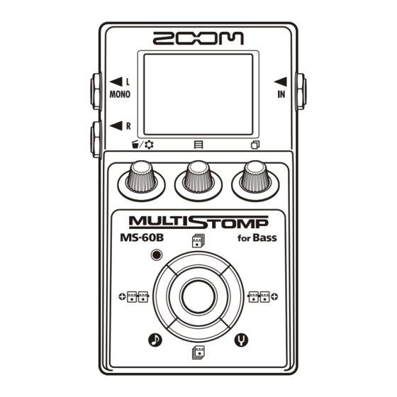 Zoom MULTISTOMP MS-60B Manual De Instrucciones