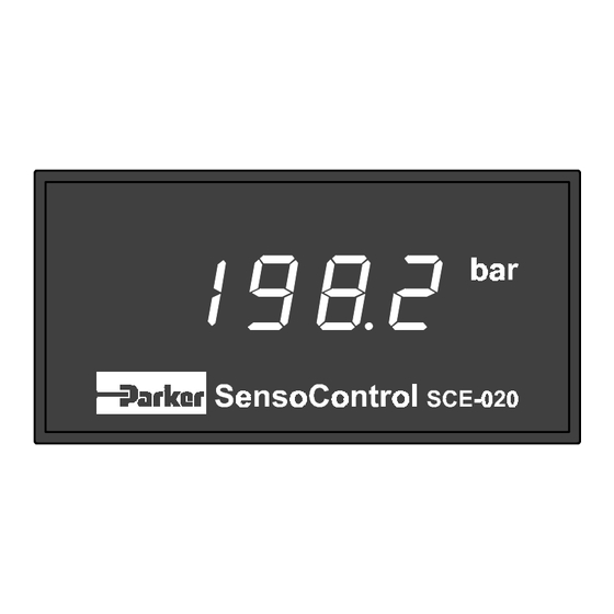 Parker SensoControl SCE-020 Instrucciones Para El Manejo