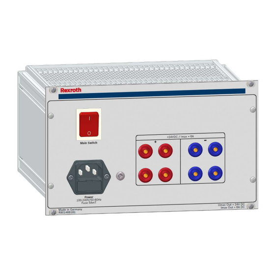 Bosch Rexroth Fuente TS-EC-E-100-240V/50-60HZ-6A Instrucciones De Servicio