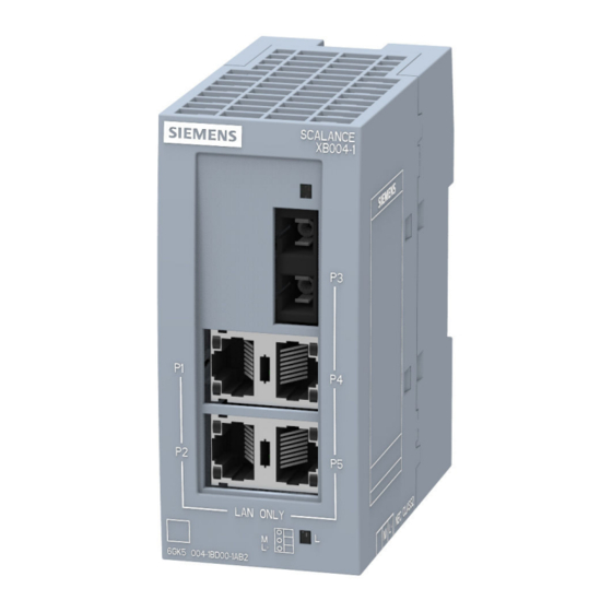 Siemens SIMATIC NET SCALANCE XB-000 Serie Instrucciones De Servicio