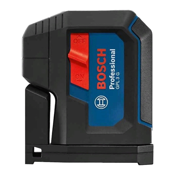 Bosch GPL Professional 3 G Manuales