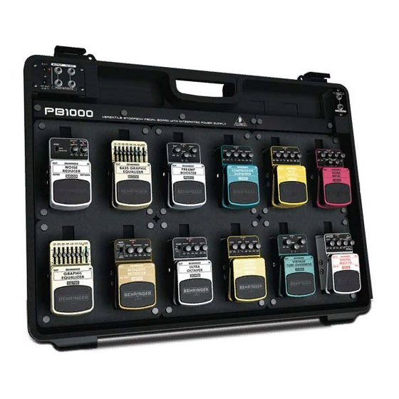 Behringer PB1000 Guia De Inicio Rapido