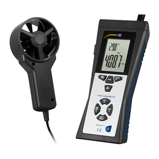 PCE Instruments PCE-VA 11 Manual De Instrucciones