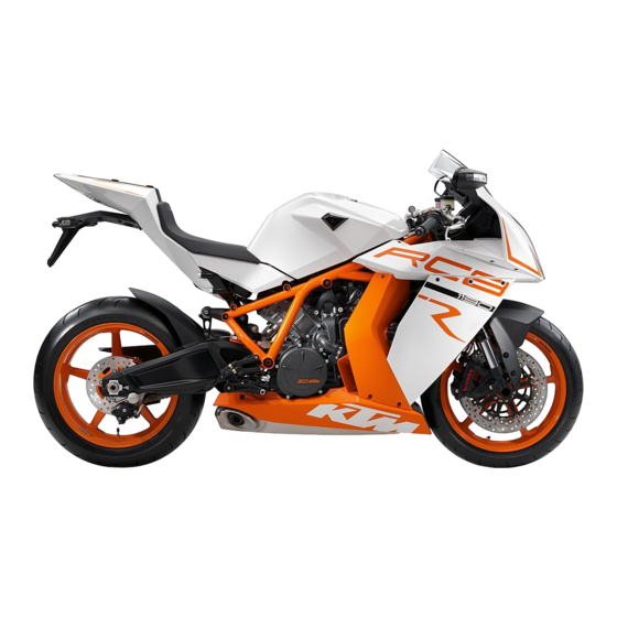 KTM 1190 RC8 R EU/UK white 2011 Manual De Instrucciones