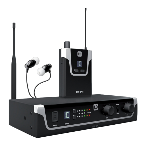 LD Systems U300 IEM SERIE Manuales