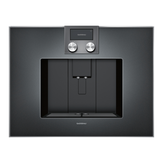 Gaggenau CM 450 Guía Rápida