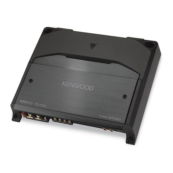 Kenwood KAC-8104D Manual De Instrucciones