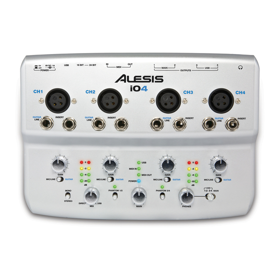 Alesis iO4 Manuales