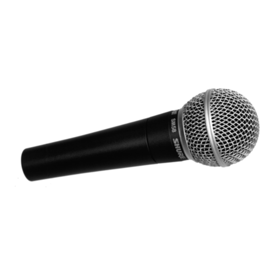 Shure SM58 Manual Del Usuario
