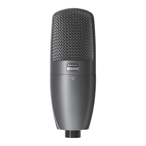 Shure BETA 27 Manual De Instrucciones