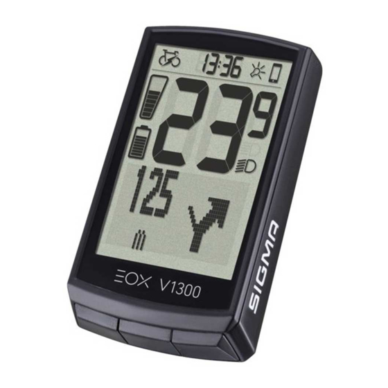 Sigma Eox View 1300 Manual Breve