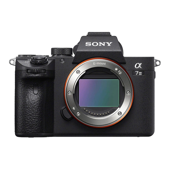 Sony a7III Guia De Ayuda